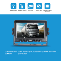 Moniteur de Bus 7 pouces AHD enregistrement DVR 4 canaux véhicule Aonitor Quad Image moniteur pour camion RV BUS