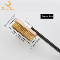 Masque facial 15.8/31, nouveauté Nettoyeur de four à Pizza de 5 pouces, avec manche en Aluminium, brosse en cuivre, grille à poils en laiton, gratte-pieds, 1 pièce