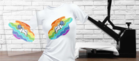 Nouveau bureau DTF imprimante conception intelligente encre pigmentée semi-automatique pour T-Shirt casquette Shorts impression RC-L18050 A3 DTF Machine d'impression