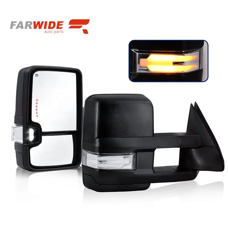 Specchi laterali di traino FARWIDE per Chevrolet Silverado GMC Serria 2003 2004 2005 2006 con luce di segnalazione dinamica