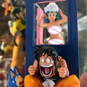 Figurines <span class=keywords><strong>d</strong></span>'action <span class=keywords><strong>Dragon</strong></span> DBZ de 9 cm, Yamcha regarde Bulma prendre un bain, modèle en PVC amusant, collection de bureau, ornements, poupées, cadeaux, jouets - Product Image 5
