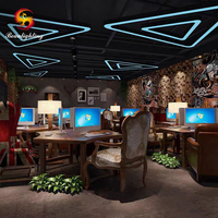 Luminaire linéaire LED intelligent CE personnalisable et connectable, type lustre, pour décoration suspendue commerciale, idéal pour les bureaux et espaces longs
