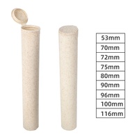 Tube à cigarettes personnalisé UKETA en gros, 116 mm, en plastique PP, conteneur biodégradable, tube souple à ouverture facile pour pré-rouleaux
