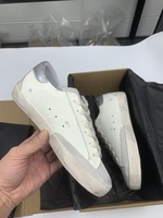 Chaussures pour hommes Golden Star White, baskets de luxe haut de gamme, respirantes, à lacets, pour hommes et femmes, en cuir véritable, chaussures de marche