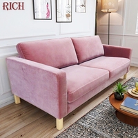 Canapé modulaire en tissu velours de style nordique, design détachable, pour la maison, la villa, le salon, le bureau, l'hôtel, la location, les événements