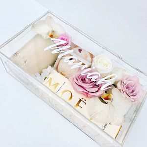 Caja de recuerdo de acrílico transparente grande personalizada, caja de recuerdo de acrílico rectangular, caja de bautismo de <span class=keywords><strong>bautizo</strong></span> griego - Product Image 2