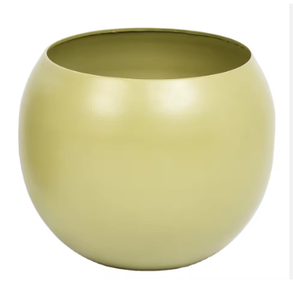 Pot de fleurs en fer doré mat pour la maison et le jardin |   Jardinière d'intérieur personnalisable, style ferme, écologique, durable et légère - Product Image 3