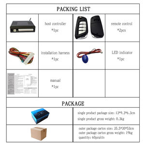 طقم تحكم عن بعد ذكي عالمي للهواتف الذكية مع نظام إنذار للسيارة أحادي الاتجاه ونظام دخول بدون مفتاح مع ميزات قفل وفتح الأبواب عن بعد - Product Image 5