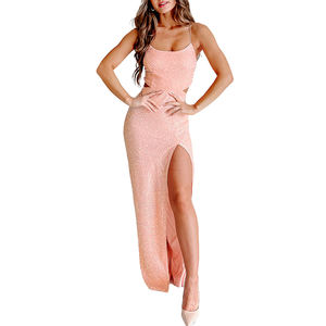 Gaun malam payet kustom untuk wanita, gaun malam payet seksi bertali Spaghetti elegan untuk pesta - Product Image 3