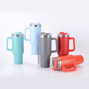 Customized 40oz Stainless Steel Tumbler With Handle Double Wall Insulated Car Mug For Travel Outdoor Use - Product Image 3