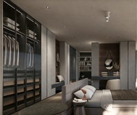 Armoire sur pied en bois massif sur mesure |   Armoire sur mesure moderne pour toute la maison, pour projets de chambres et d'hôtels