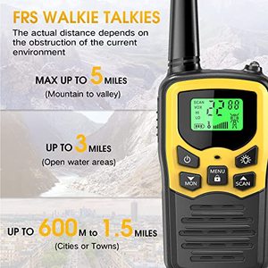 Walkie Talkie Personalizado Mini FRS <span class=keywords><strong>y</strong></span> PMR446 para Adultos con Función VOX <span class=keywords><strong>y</strong></span> Escaneo, Compatible con Cualquier Radio de Banda Amateur del Mismo Canal, para Senderismo <span class=keywords><strong>y</strong></span> Campamento en Familia - Product Image 3