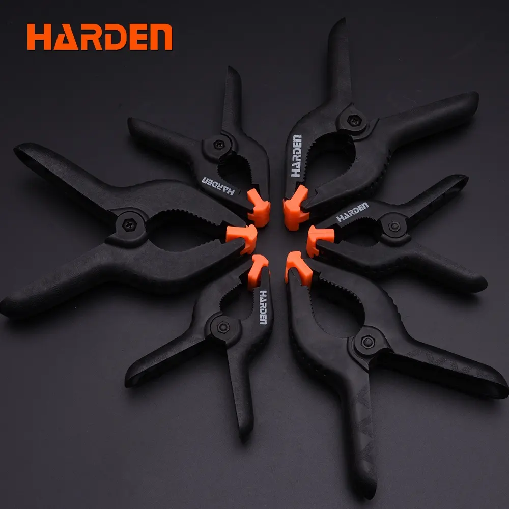 High Strength Anti-Slip Design Adjusted 4 6 Inch 6pcs Nylon Fixed Wood Working Tool A Shape Plastic Spring Clamp Set