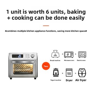 Four à friture numérique grande capacité 26L, intérieur en acier inoxydable, sain, sans huile, appareil de cuisson domestique tout-en-un - Product Image 4