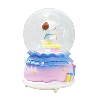 Globe d'eau à LED avec lumière et musique-Décoration du Nouvel An, veilleuse pour chambre d'enfant, décoration de bureau pour les fêtes de fin d'année