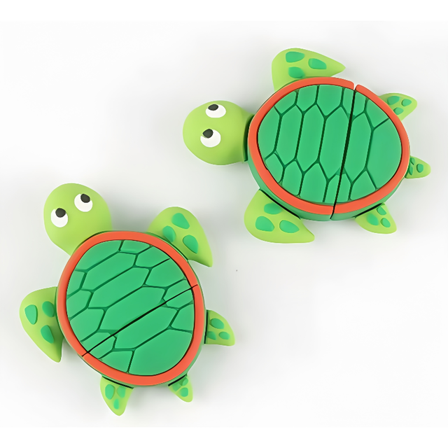 Custom Silicone Turtle Shaped USB 3.0 Flash Drive 32GB/64GB Durable High Speed Storage for Promotions