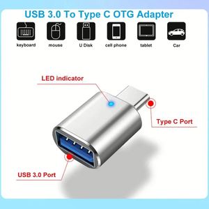 Aluminum <b>USB</b> <b>C</b> to a Converter With Led Light for <b>Type</b> <b>C</b> Device <b>USB</b> <b>C</b> to <b>USB</b> 3.0 OTG Adapter - Product Image 4
