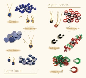 Pierre précieuse <span class=keywords><strong>Lapis</strong></span> <span class=keywords><strong>Lazuli</strong></span> naturelle de haute qualité coupe personnalisée plat Double face trèfle à quatre feuilles couleur bleue en gros - Product Image 5