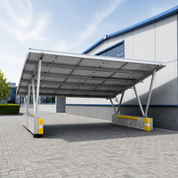 Sistem Pemasangan Kanopi Surya Aluminium untuk Parkir Mobil Pabrik OEM