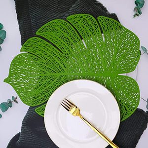 Napperon en <span class=keywords><strong>vinyle</strong></span> feuille verte Feuilles tropicales Napperons Table Réglage Cuisine Table <span class=keywords><strong>Tapis</strong></span> pour Table à manger Napperon - Product Image 3