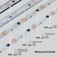 OEM/ODM Lampu Strip LED 12V Addressable Tahan Air Dapat Diprogram RGB WS2811 1934 16703 Lampu Strip LED RGB 12V untuk Proyek