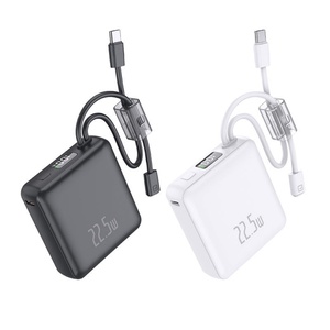 Custom Logo PD 22.5W Portable <b>Mini</b> Power Bank Fast Charging 10000mAh Mobile Phone Charger with <b>Cable</b> LI-Polymer Battery - Product Image 5