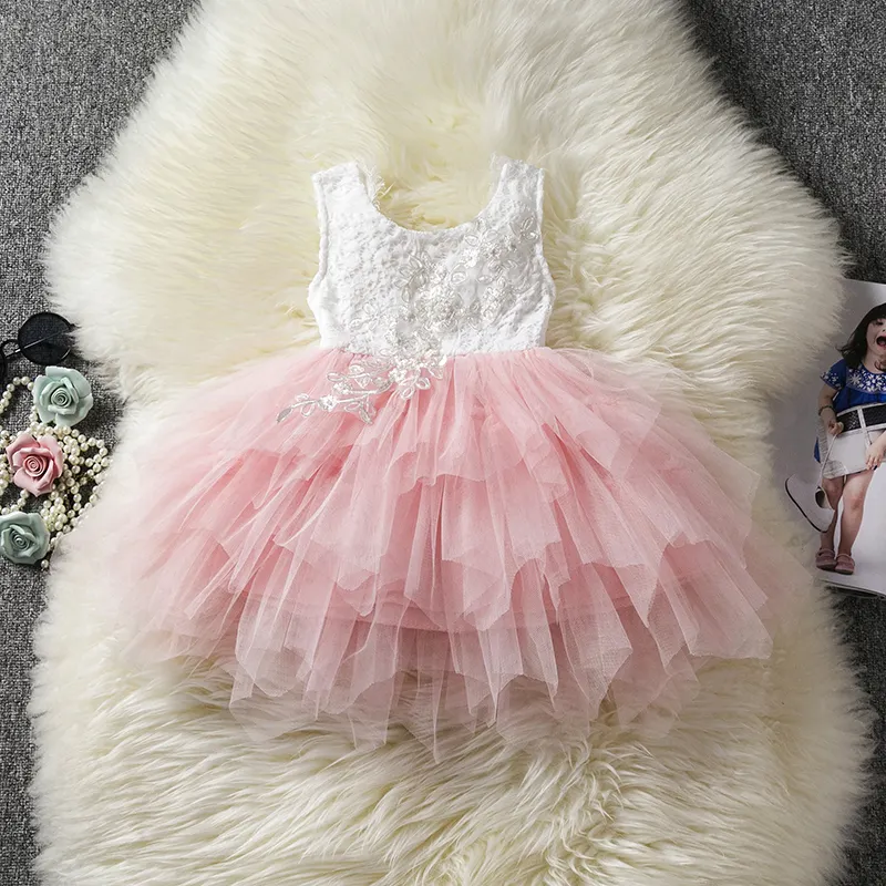 Kızlar pembe yaz elbisesi payetli akşam parti prenses kadife Tutu elbisesi bebek yeni yıl giysileri yürümeye başlayan kız noel elbiseler