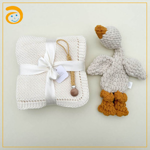 Amigurumi baby Knit Security Blanket Crochet Bear toy gift baby shower gift baby spring gift - Product Image 3
