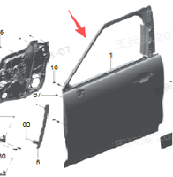 Pintu Depan Zeekr 9X 6608409164C15 dan 6608409166C15 |   Part Pintu Kiri dan Kanan Baru dan Asli |   Harga Pabrik