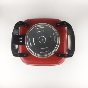 Điện vuông thép không gỉ chiên Pan bánh pizza Pan gốm không dính lớp phủ Glass Bìa điều khiển nhiệt 5L Công suất đồ nấu nướng - Product Image 5