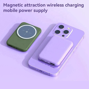 Alta 5000mAh lega di alluminio dispositivo di ricarica rapida esterno Micro USB tipo-C Mini banca di alimentazione portatile ricarica Wireless - Product Image 4