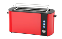 Grille-pain électrique vertical 4 fentes en acier inoxydable avec logo personnalisé, design unique, pour grillades, bagels, gaufres, usage domestique et hôtelier