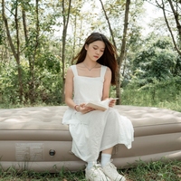 Matelas pneumatique double avec pompe électrique intégrée, lit d'appoint rechargeable pour la maison, les invités, le camping et les voyages, 200x150x25cm
