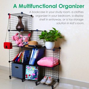 Metal <strong>Wire</strong> <strong>Cube</strong> <strong>Storage</strong> <strong>Cubes</strong> Shelves <strong>Cube</strong> Closet Organizer Stackable <strong>Storage</strong> Bins DIY <strong>Storage</strong> Grid - Product Image 5