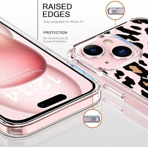 Tpu Pc Double Processus Laminé Transparent imprimé léopard étui pour Iphone 15 14 13 12 Pro Max ALF-052 Laudtec - Product Image 3