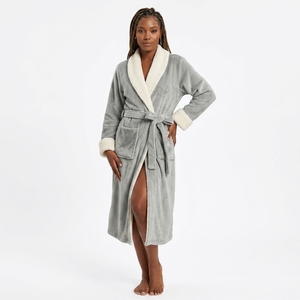 Lussuoso <span class=keywords><strong>Accappatoio</strong></span> Oversize Unisex in Morbido Flanella, Caldo per l'Inverno, Casual, con Cintura e Tasche, Personalizzabile - Product Image 3