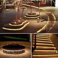 Bande LED SMD WB2835 DC 24V 12mm 240LEDs/M IP68 Étanche à la poussière et à l'eau, télécommande, dimmable, flexible, CRI90 6500K, 50000 heures