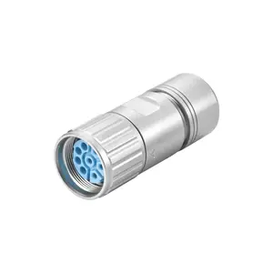 M23 Power étanche femelle Signal PoweMotor Servo Straight M23 Field wirable connector for factory automation