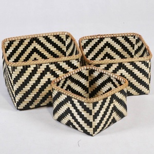Wholesaler Eco friendly Nice Bamboo Woven Storage Baskets ODM From Vietnam Bamboo storage baskets - Product Image 3