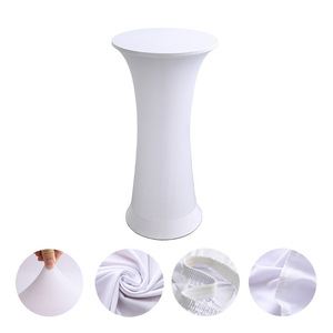 Modernes Elastisches Cocktail-Bar-Theken-Set Hotel-Hochzeitsdekoration Einfarbige Tischdecke mit Rundem Boden Bar-Abdeckung Staubdichter Tisch - Product Image 1