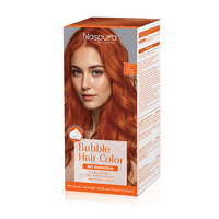 Pewarna Rambut Naspura Bubble Tanpa Amonia Ekstrak Tumbuhan Alami Penutup Uban Pewarna Rambut Rumahan OEM