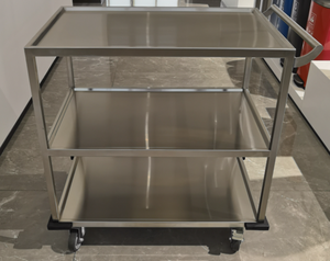 Carrito <span class=keywords><strong>de</strong></span> Servicio <span class=keywords><strong>de</strong></span> Alimentos <span class=keywords><strong>de</strong></span> Acero Inoxidable Resistente para Hostelería, Carrito <span class=keywords><strong>de</strong></span> Servicio <span class=keywords><strong>de</strong></span> 3 Niveles, Carrito <span class=keywords><strong>de</strong></span> <span class=keywords><strong>Limpieza</strong></span> Uman HM7605A - Product Image 2