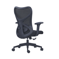 Chaise de bureau moderne avec support lombaire réglable, pivotante, en maille, avec 3 vérins à gaz et accoudoirs réglables