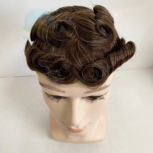 วิกผมคนบราซิลเลียน100%,วิกผมสีน้ำตาลพร้อม20% สี<span class=keywords><strong>เทา</strong></span>ด้านหน้าเป็นสี<span class=keywords><strong>เทา</strong></span>ลูกไม้ด้านหน้า420 # - Product Image 3