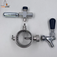 Growler Keg sous pression en acier inoxydable de haute qualité de 2 L avec robinet, distributeur de boissons à large ouverture, vente directe d'usine