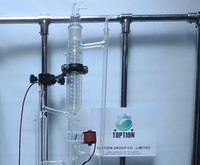 Colonne de distillation et de rectification en verre de laboratoire 1L 2L 3L 5L 10L 20L pour extraction et réaction