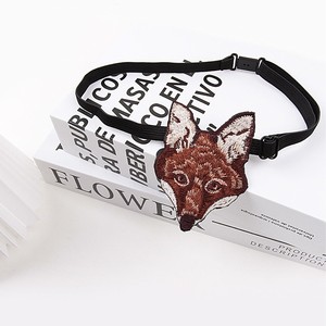 Pajarita bordada con cabeza de zorro para mujer, accesorio para camisa, corsage - Product Image 2