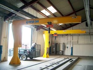 Gru a braccio cantilever 2026 1T 2T <span class=keywords><strong>3T</strong></span> con controllo remoto, rotazione motorizzata, paranco elettrico a catena, ruote e trasporto a batteria - Product Image 3