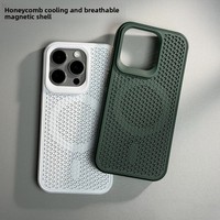 Coque de téléphone magnétique en PC alvéolé dissipant la chaleur, compatible iPhone 17, élégante et antichute