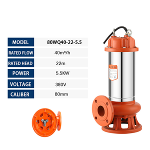 QY alta calidad WQD 1.5HP 2HP 240V 2 pulgadas bomba sumergible eléctrica de aguas residuales de acero inoxidable para agua sucia - Product Image 5
